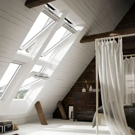 Fenêtre de toit motorisée électrique Velux GGU MK06 Integra® confort Everfinish - polyuréthane L. 78 x H. 118 cm