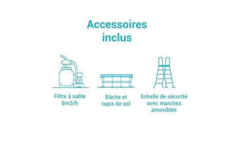 Piscine tubulaire Intex Piscine tubulaire - Ronde - Ultra XTR - 5.49 x 1.32 m - Accessoires Inclus - Gris