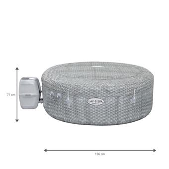 Spa gonflable Bestway - Lay-Z-Spa Honolulu Airjet - 4/6 Places - Gris
