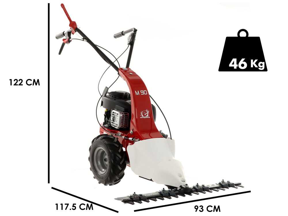 Motofaucheuse tractée thermique Eurosystems M90 moteur essence B&S 450 E