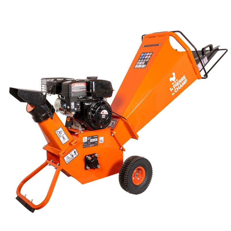 Broyeur de végétaux et de branches thermique essence 196cc 100mm ST PIERRE DU CHAMP
