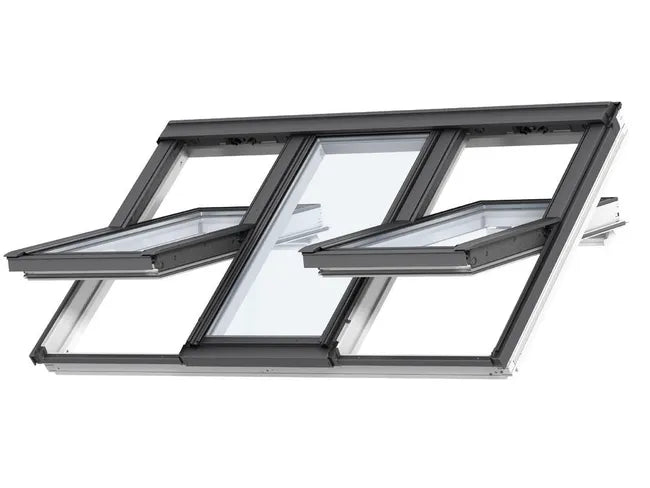 Verrière 3 en 1 VELUX à rotation confort GGLS FFK F08 188 x 140 cm - manuelle
