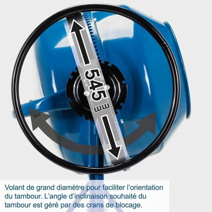 Bétonnière 125L MIX125 - Scheppach 550W