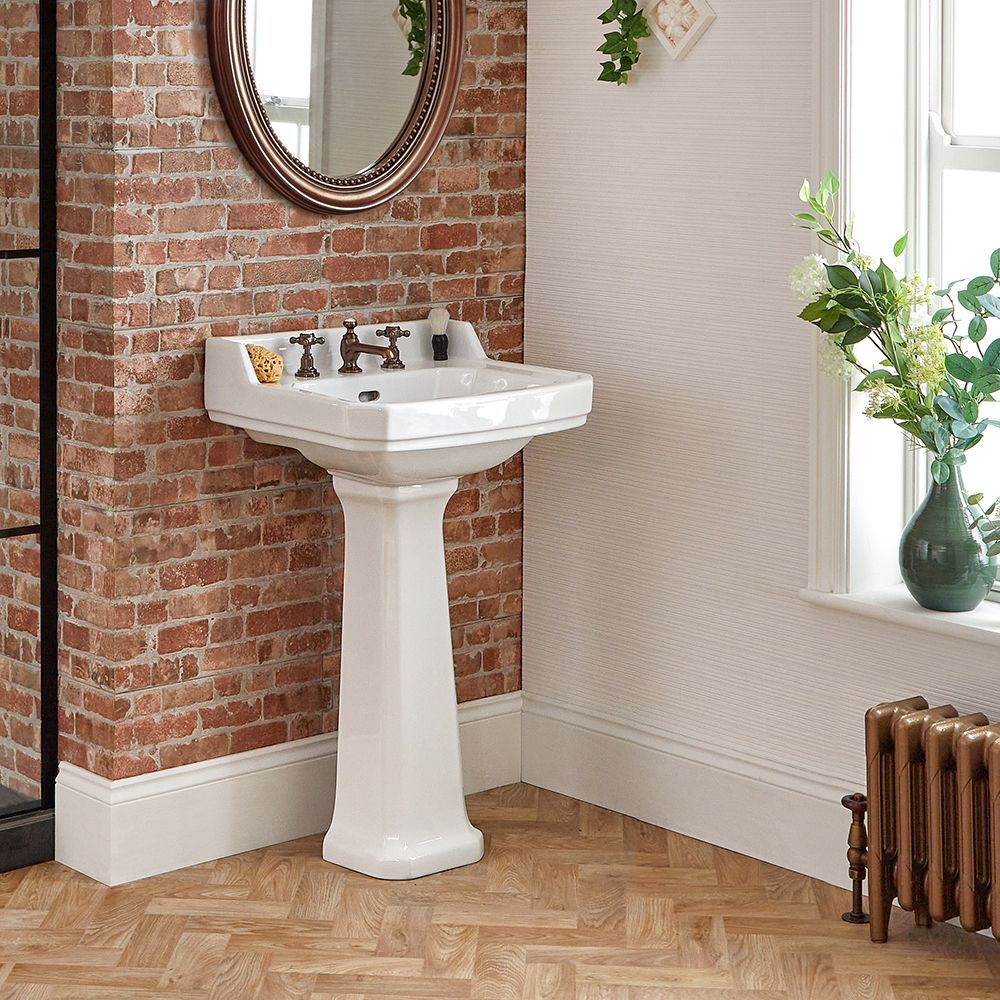 Hudson Reed Lavabo sur Colonne Rétro 3 Trous