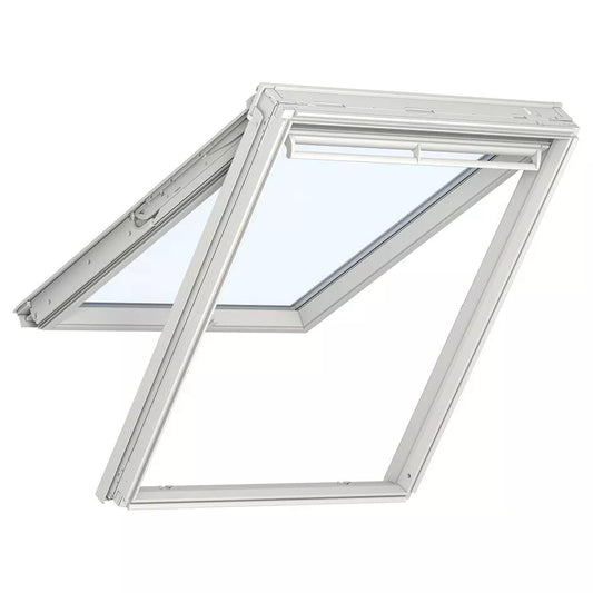 VELUX Fenêtre de toit à projection GPL 3084 Manuelle Bois clair vernis Alu ENERGIE 55 x 98 cm CK04