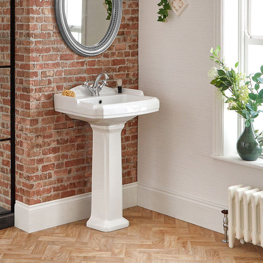 Lavabo sur Colonne Rétro 1 Trou